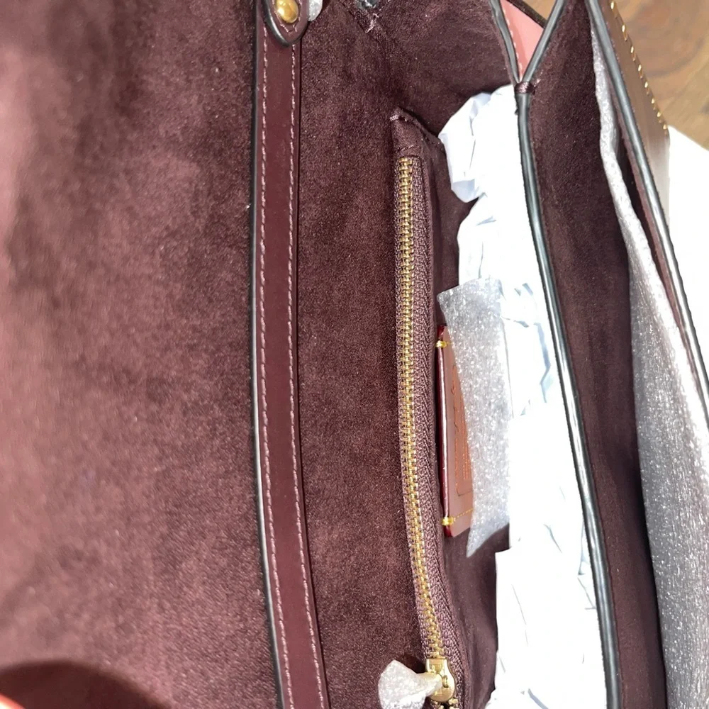 Coach X Jennifer Lopez Hutton Shoulder Bag In Colorblock With Snakeskin Detail - Picture 11 of 14